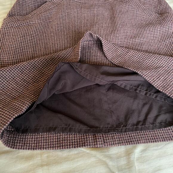 Banana Republic womens wool blend brown houndstooth mini skirt office siren corp - Picture 5 of 11